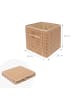 relaxdays 2 x Aufbewahrungskorb in Natur - (B)28 x (H)28 x (T)28 cm