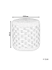 Beliani Pouf BASSLET in Naturfarben/Beige - (W) 40 x (H) 40 x (L) 40 cm