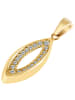 Adeliás Damen Anhänger aus 375 Gold mit Zirkonia in gold