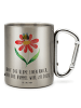 Mr. & Mrs. Panda Tasse Hummel Blume mit Spruch in Silber
