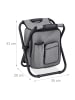 relaxdays Campinghocker Rucksack in Grau - (B)35 x (H)43 x (T)29 cm