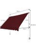 COSTWAY Klemmmarkise 300 cm in Rot