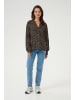 Kaffe Bluse langarm KAjalie Regular fit in Black/Brown Graphic Dots