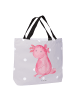 Mr. & Mrs. Panda Tote Bag Axolotl Niedlich ohne Spruch in Grau Pastell