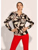 MADELEINE Bluse aus zarter Viskose mit Blütenprint in schwarz / natur / rot