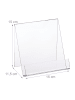 relaxdays 2x Buchaufsteller in Transparent - (B)15 x (H)15 x (T)11,5 cm