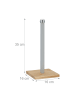 relaxdays Küchenrollenhalter in Natur/ Grau - (B)16 x (H)35 x (T)16 cm