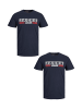 Jack & Jones 2er-Set Plus Size T-Shirt Logo in Dunkelblau-Rot