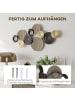 HOMCOM Metall Wanddeko-100L x 5,5B x 50H cm-Khaki