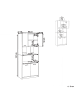 Beliani Bücherregal ZEHNA in Braun/Weiß - (W) 80 x (H) 197 x (L) 40 cm