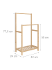 relaxdays Handtuchständer in Natur - (B)42 x (H)77,5 x (T)24 cm