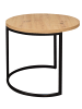 58 aufm Kessel COUCHTISCH Rund Elesa 2 60x51x60 Holzwerkstoff Schwarz/Asteiche
