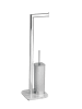 Wenko Stand WC-Garnitur Onyx Marmor, Stand WC-Garnitur Onyx, Stand WC-Garnitur Mod. Onyx in Chrom