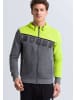 erima 5-C Trainingsjacke mit Kapuze in grau melange/lime pop/schwarz