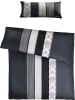 JOOP! Satin Bettwäsche Ornament Stripe in schwarz