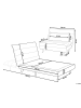 Beliani Einzelsofa SETTEN in Grau/Heller Holzfarbton - (W) 104 x (H) 82 x (L) 90 cm