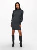 ONLY Langarm Mini Strickkleid Rundhals Pullover Shirt ONLKATIA in Grau