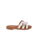 Les Tropéziennes par M Belarbi Flache Ledersandalen für Kinder „Bali“ Weiß
