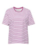 GOLDNER Jerseyshirt im Streifen-Look in weiß / lila / geringelt