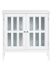 Beliani Vitrine MIRAM in Weiß - (W) 80 x (H) 78 x (L) 36 cm