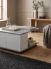 KADIMA DESIGN Couchtisch Rollen | 2 Schubladen, 70x70cm, Melaminbeschichtet in Grau