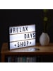 relaxdays Lightbox in Weiß/ Schwarz - (B)30 x (H)22 x (T)4,5 cm