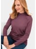 GOLDNER Pullover Pflegeleichter Pullover mit Stehbundkragen in cassis