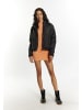 myMo Damen Leicht Wattierte Blousonjacke in Schwarz