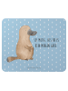 Mr. & Mrs. Panda Mouse Pad Schnabeltier Mut mit Spruch in Blau Pastell