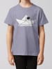 wat? Apparel T-Shirt Astronaut in paper boat in Lavender
