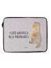 Mr. & Mrs. Panda Notebook Tasche Otter Bauch mit Spruch in Grau Pastell