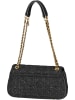 Guess Schultertasche Giully Conv Crossbody Flap Tweed in Black
