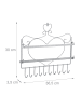 relaxdays Wand Schmuckhalter in Silber - (B)36,5x (H)30 x (T)3,5 cm