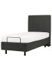 Beliani Einzelbett DUKE II in Grau/Schwarz - (W) 90 x (H) 120 x (L) 216 cm