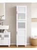 VCM  Holz Badmöbel Badschrank Hochschrank Nilari in Weiß