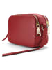Lazarotti Bologna Leather Umhängetasche Camera-Bag Leder Double-Zip 18 cm red