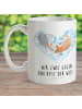 Mr. & Mrs. Panda Kindertasse Mäuse Herz mit Spruch in Weiß