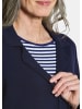 GOLDNER Strickblazer Milano-Ripp-Blazer mit Reverskragen in marine