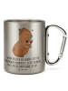 Mr. & Mrs. Panda Tasse Capybara Wein mit Spruch in Silber