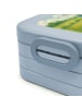 Mr. & Mrs. Panda Lunch Box Hund Blume Design ohne Spruch in Blau Pastell