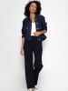 SASSYCLASSY Jeans Jacke mit aufgesetzten Taschen in Dunkelblau