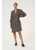 Kaffe Kleid KAmathilde Loose fit in Black/Elephant Graphic lines