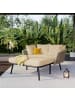 ABRIHOME Gartensofa in Khaki mit 2 Kissen und Polstern Abnehmbar Waschbar