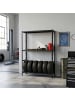 relaxdays Reifenregal in Schwarz - (B)120 x (H)180 x (T)40 cm