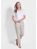 GOLDNER Druckhose Jerseyhose BELLA mit Print in stein / gemustert