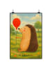 Mr. & Mrs. Panda Bild Igel Luftballon Design ohne Spruch in Weiß