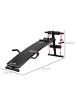 HOMCOM Bauchtrainer,137,5cm x 55,5cm x 50-68cm,mehrfarbig