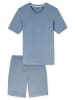 Schiesser Pyjama kurz für Herren in blau