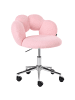 Beliani Bürostuhl WHIZZY in Rosa/Silber - (W) 59 x (H) 64 x (L) 50 cm