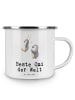 Mr. & Mrs. Panda Kaffeebecher Pinguin Beste Omi der Welt mit Spruch in Weiß